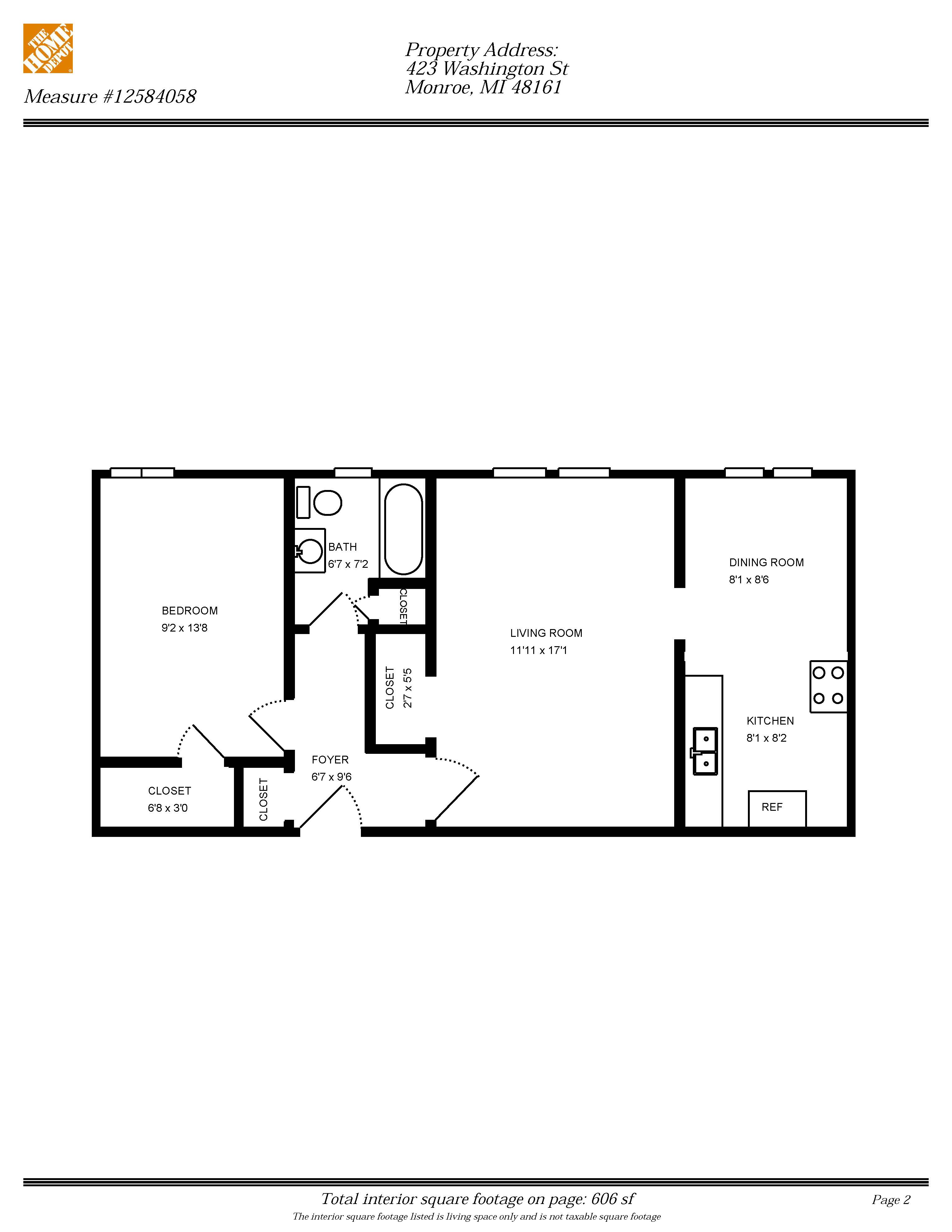 1 Bedroom Floorplan