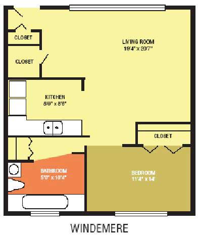 2 Bedroom Townhouse 3D Floorplan